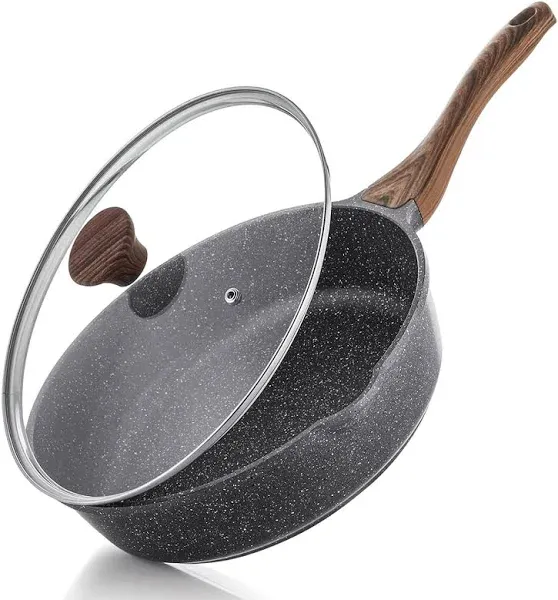 SENSArte 11-inch Nonstick Deep Frying Pan Skillet