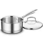 Cuisinart 8919-16 Professional Stainless Saucepan with Cover, 1.5-Quart, Steel