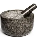 Priority Chef Heavy Duty Mortar and Pestle Set Natural Granite