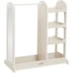 Ecr4kids Dress Up Center with Mirror, Costume Organizer, White Wash