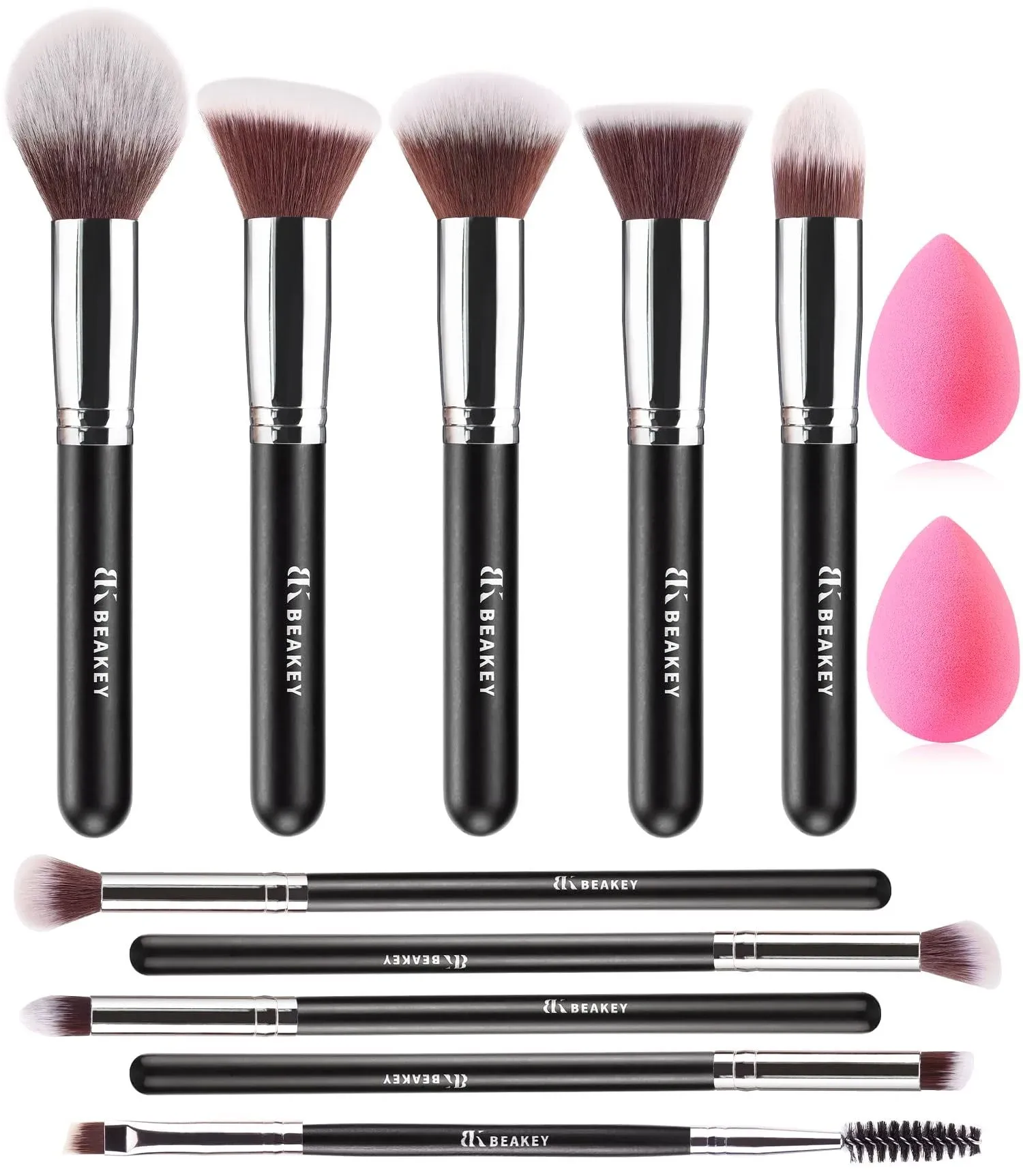 Beakey Makeup Brush Set Premium Synthetic Kabuki Foundation Face Powder Blush