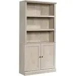 Sauder Chalked Chestnut 5-Shelf Bookcase with Doors