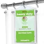 Clean Healthy Living Heavy Duty Peva Shower Liner / Curtain: Odorless Anti Mold (with Magnets