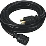 Reliance Generator Power Cord, 30 Amps, 125/250 Volts, 20ft., Model# PC3020