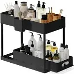 Storagebud 2-Tier Sliding Under Sink Organizer - Black - 1 Pack