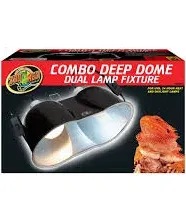 Zoo Med Combo Deep Dome Dual Lamp Fixture