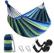 Garden Cotton Hammock Comfortable Fabric Hammock With Tree Straps For Hanging Du