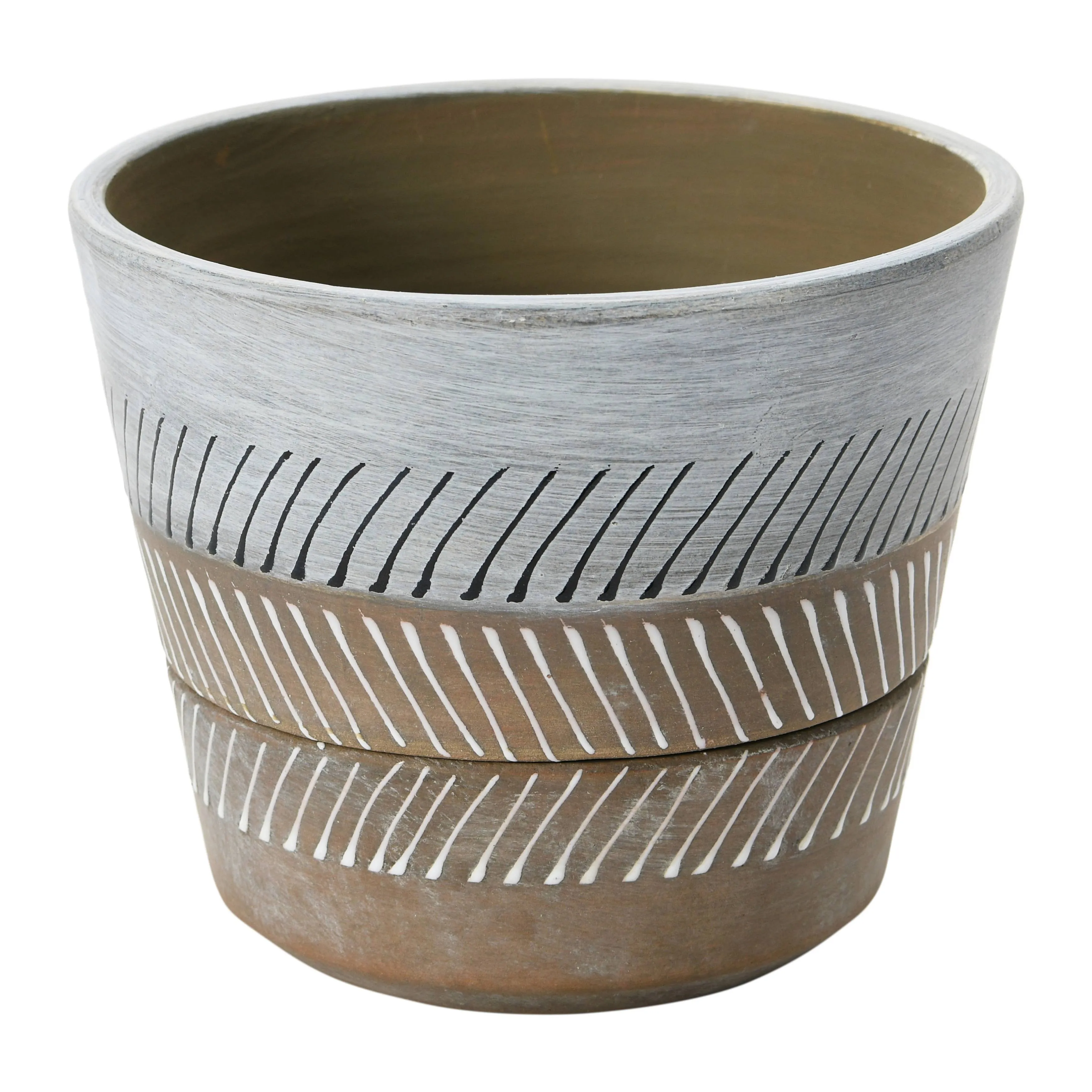 Creative Co-Op S/2 Terra Cotta Planter Pot with Saucers