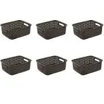 Sterilite Short Weave Grey Cement Basket