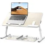 23.6x13&#034; Adjustable Laptop Lap Desk Stand for Bed, Eating and Writing in Black