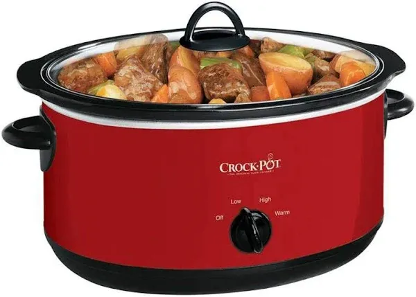 Large 8 Quart Oval Manual Slow Cooker and Food Warmer, Black (SCV800-B)