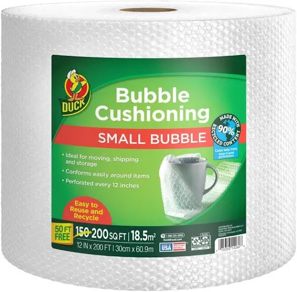 Duck Brand Original Bubble Wrap Cushioning - Clear, 12 in. x 30 ft.