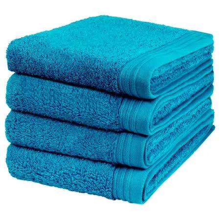 Premium Towel Set of 4 Hand Towels 18" x 30" Color: Petrol |100% Cotton|4 Ultra Soft and Highly Absorbent Hand Towels for Bathroom, Gym, Hotel, Spa, Machine Washable