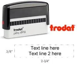 Trodat Compatible/Replacement for Printy 4916 Personalized Individual Custom Self Inking Stamp