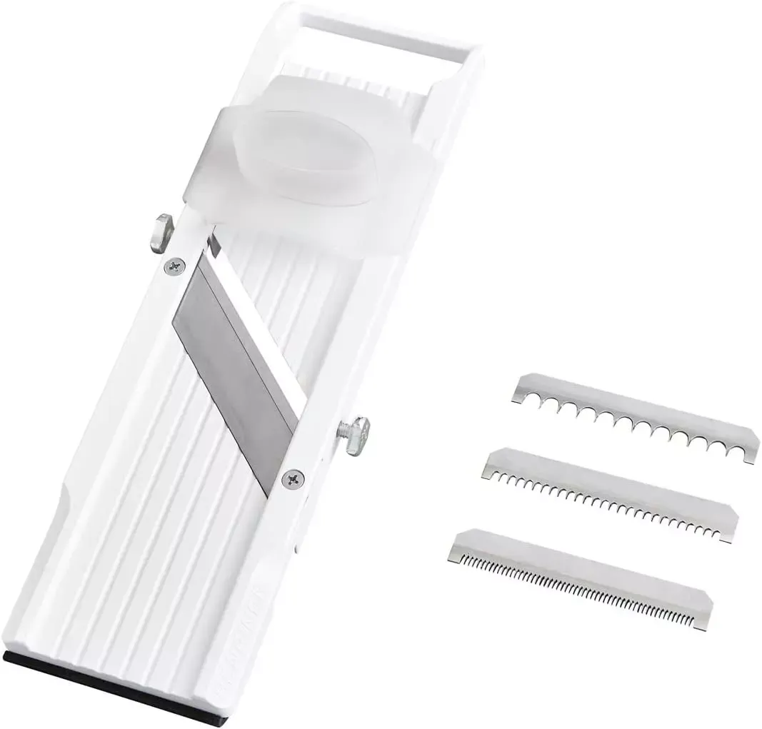 Mandoline Slicer, with 4 Japanese Stainless Steel Blades, BPA Free, New Model