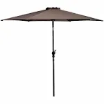 10FT Patio Umbrella 6 Ribs Market Steel Tilt W/ Crank Outdoor Garden