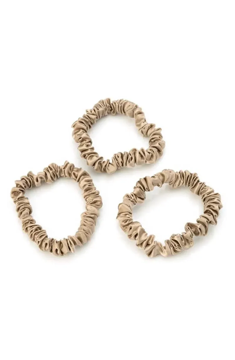 Blissy Skinny Scrunchies - Taupe