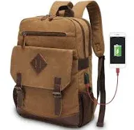 Modoker Canvas Leather Backpack