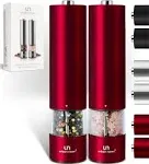 Electric Salt And Pepper Grinder Set Battery Operated Stainless Steel Mill With 