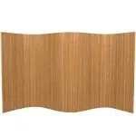 4 ft. Short Bamboo Wave Screen - Natural Size: 48" H x 96.5" W x 1" D, Color: Tan Oriental Furniture