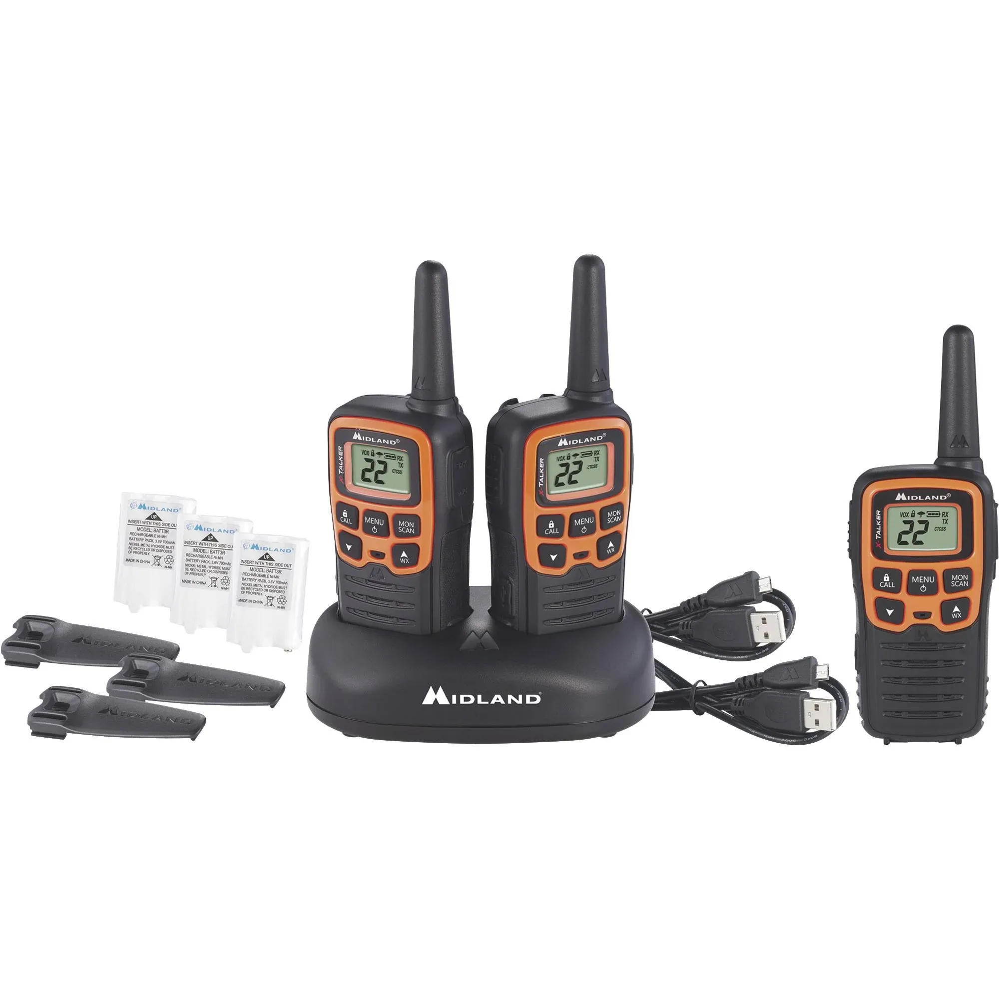 MIDLAND New X-TALKER TWO-WAY RADIOS T51VP3  BLACK/ORANGE