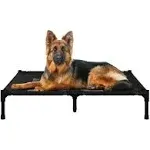 Elevated Dog Bed 36x30in Pet Bed Indoor/Outdoor Pets up to 80lbs, Black