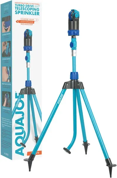 Aqua Joe Indestructible Turbo Drive 360-Degree Telescoping Tripod Sprinkler and Mister