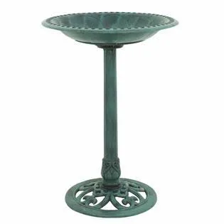 28" Vintage Birdbath Height Pedestal Bird Bath Antique Yard Garden Decor