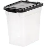 Iris Nesting Airtight Pet Food Container, Clear/Black, 10 lb