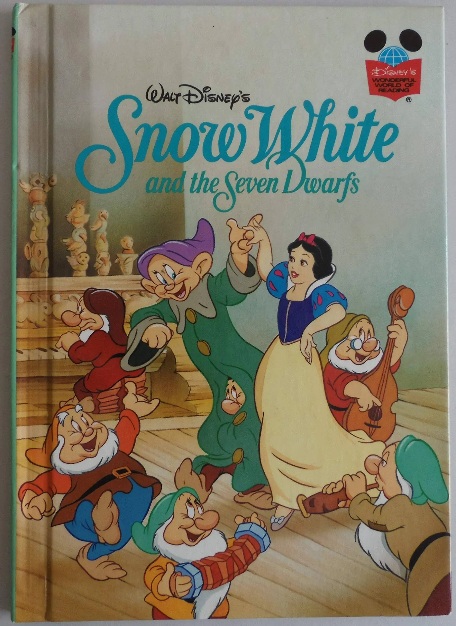 Vintage Walt Disney&#x27;s Snow White And The Seven Dwarfs Large Hardcover Book