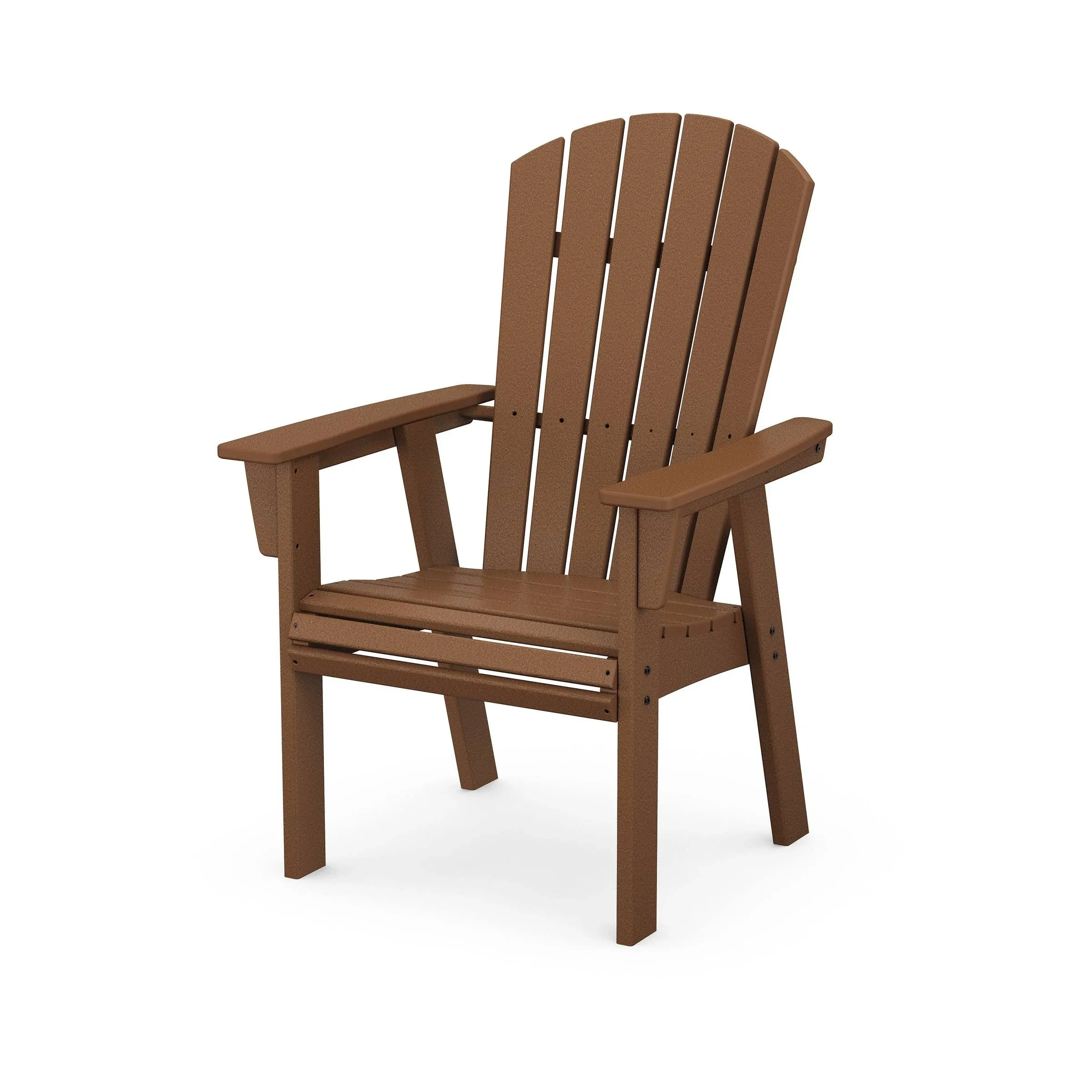 POLYWOOD Nautical Adirondack Dining Chair - Teak