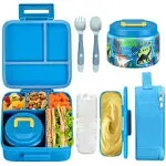 JXXM Bento Lunch Box for Kids with 8oz Soup Thermo,Leak-proof Lunch Containers with 5 Compartment,Thermo Food Jar and Lunch B