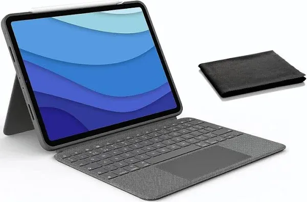 Logitech - Combo Touch for iPad Pro 13-inch (Latest Model)(M4 chip) Keyboard Case with Detachable Keyboard and Trackpad - Sand