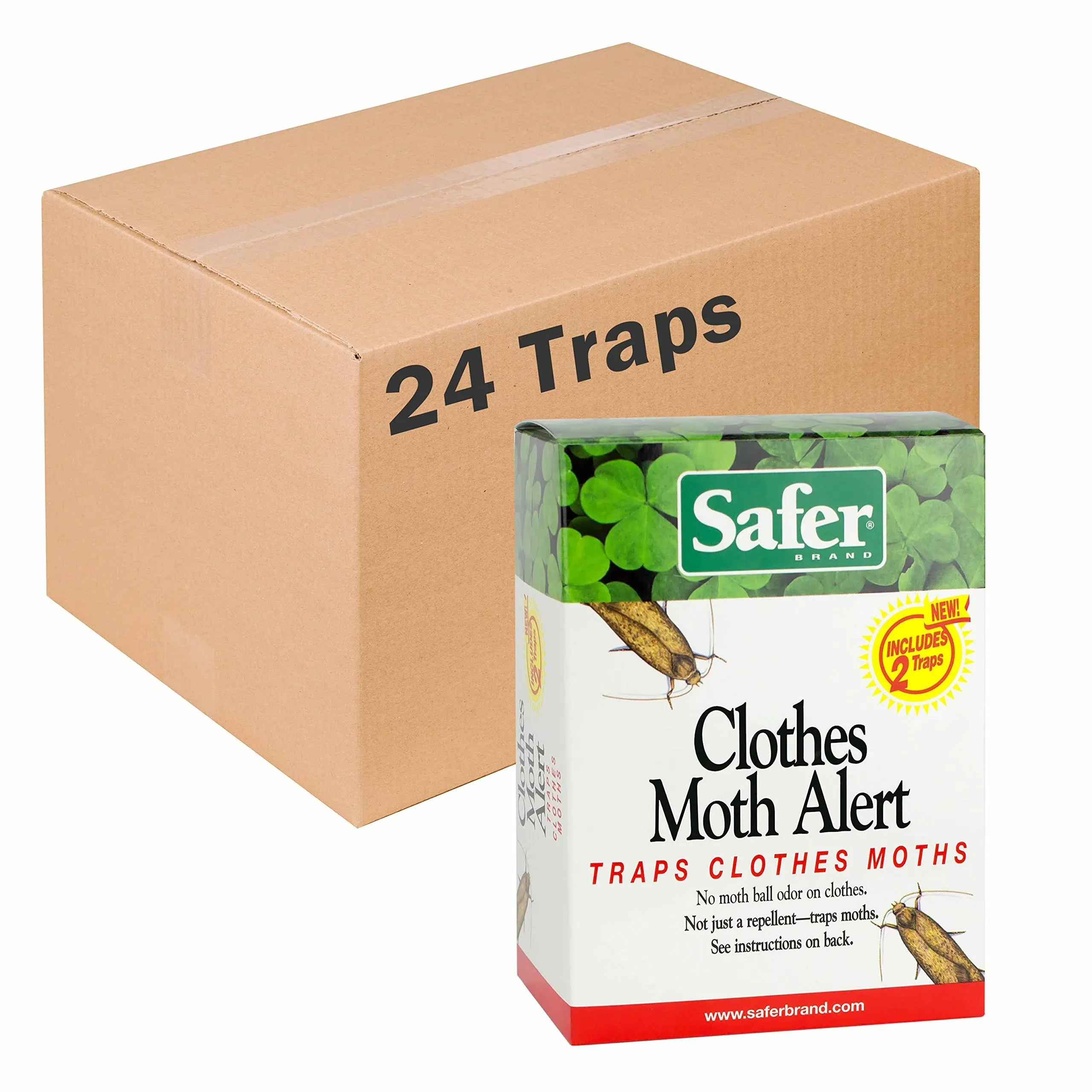 Safer Brand Clothes Moth Traps - 24 Total Traps