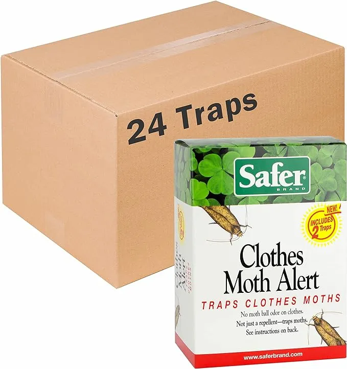 Safer Brand Clothes Moth Traps - 24 Total Traps