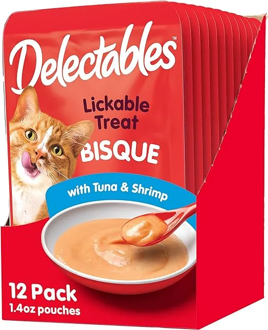 Delectables Lickable Cat Treat - Bisque Tuna & Shrimp, 1.4 oz.