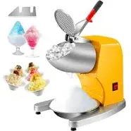 VEVOR Electric Ice Shaver Crusher 300W 1450 RPM Snow Cone Maker Machine with Dual Stainless Steel Blades