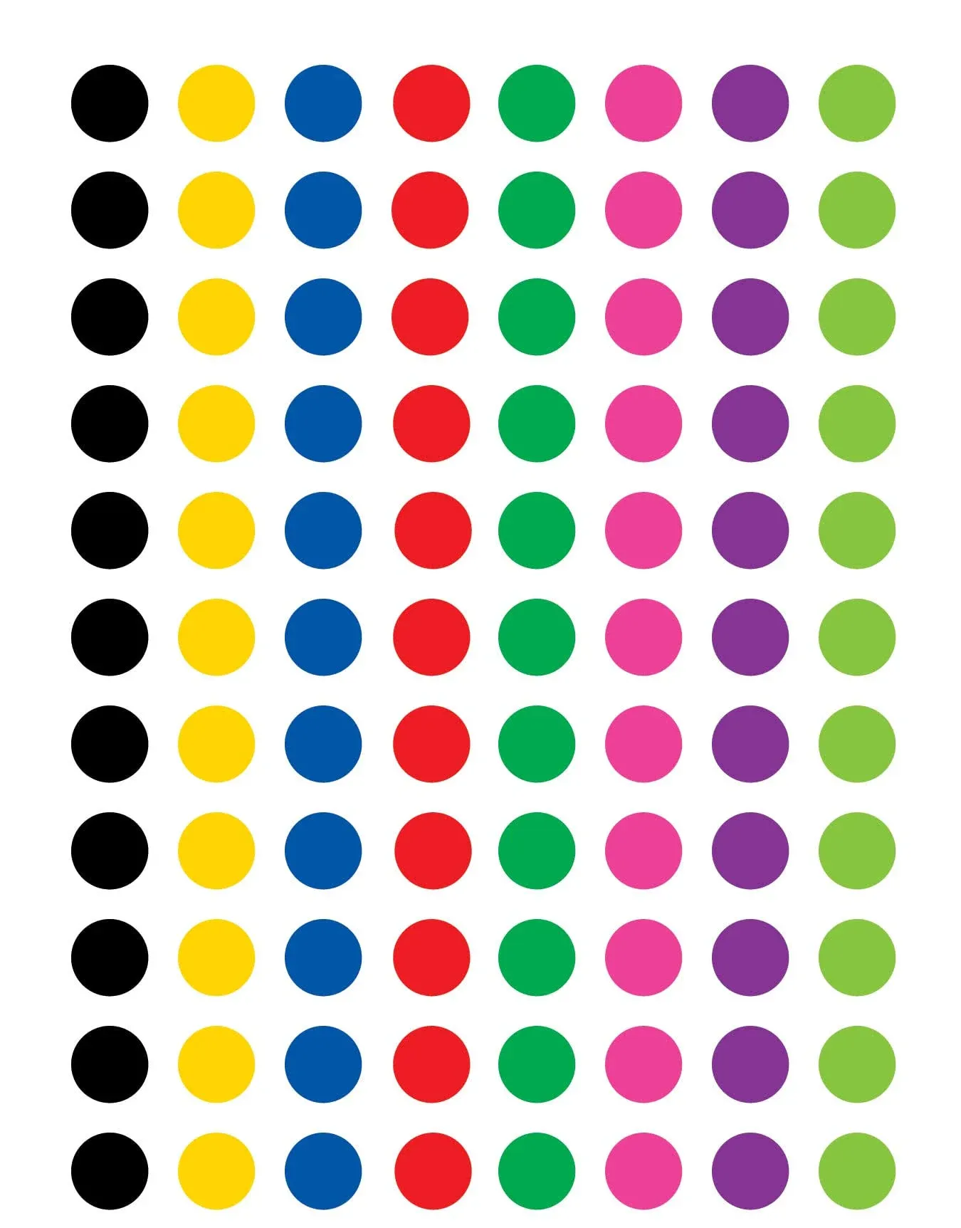 Mini Colorful Circles Valu-Pak Stickers