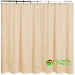 Clean Healthy Living Premium Peva Shower Liner/Curtain: Odorless & Mildew Resistant (with Magnets & Suction Cups). Eco Friendly 70 x 71 in. Long -