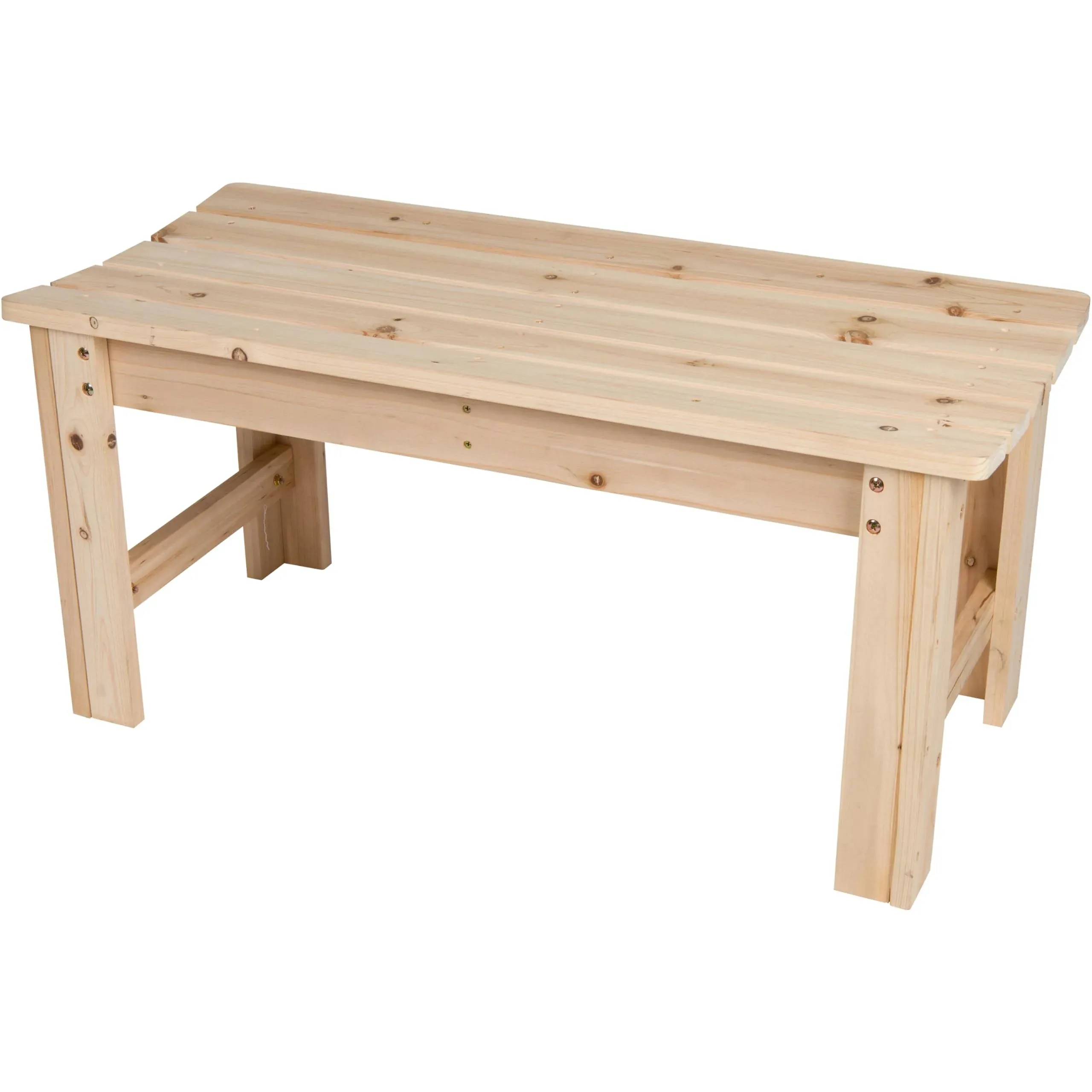 3 ft. Natural Cedar Wood Outdoor Backless Patio Garden Bench