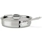 All Clad 3 Quart Stainless Steel Saute Pan with Lid