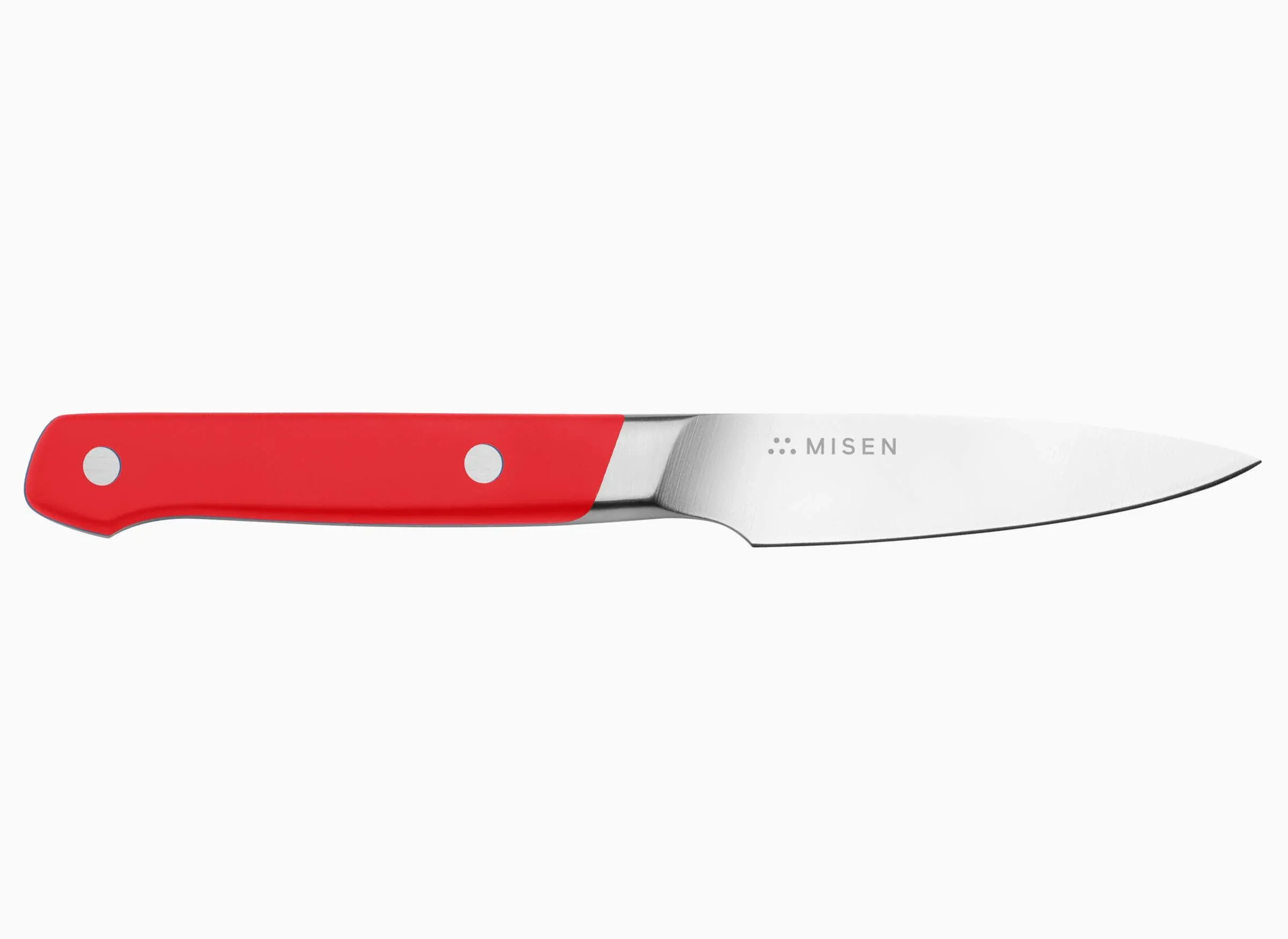 Misen 3.5-Inch Precision Paring Knife: Ideal for Fruits & Vegetables, High Carbon Stainless Steel, Ultra-Sharp, Includes Kitchen Blade Guard - Red