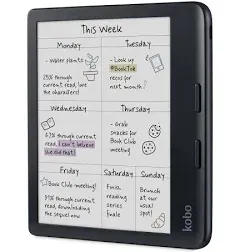 Kobo Libra Colour Digital Text Reader - ePub, EPUB 3, FlePub, PDF, MOBI, TXT, HTML, RTF, CBZ, CBR - JPEG, BMP, GIF, TIFF, PNG - 7" Display - 32 GB Flash - 24000 Books