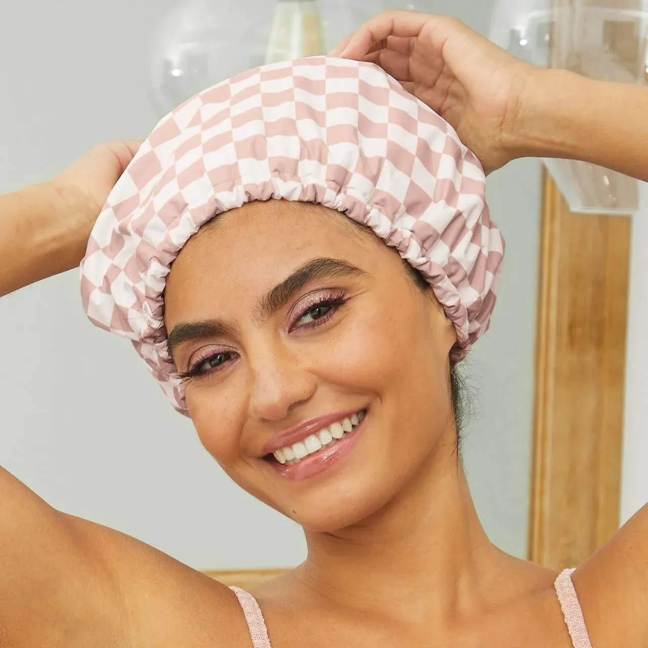 Kitsch Satin Lined Flexi Shower Cap