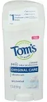 Toms of Maine Deodorant, Original Care, Unscented - 2.25 oz