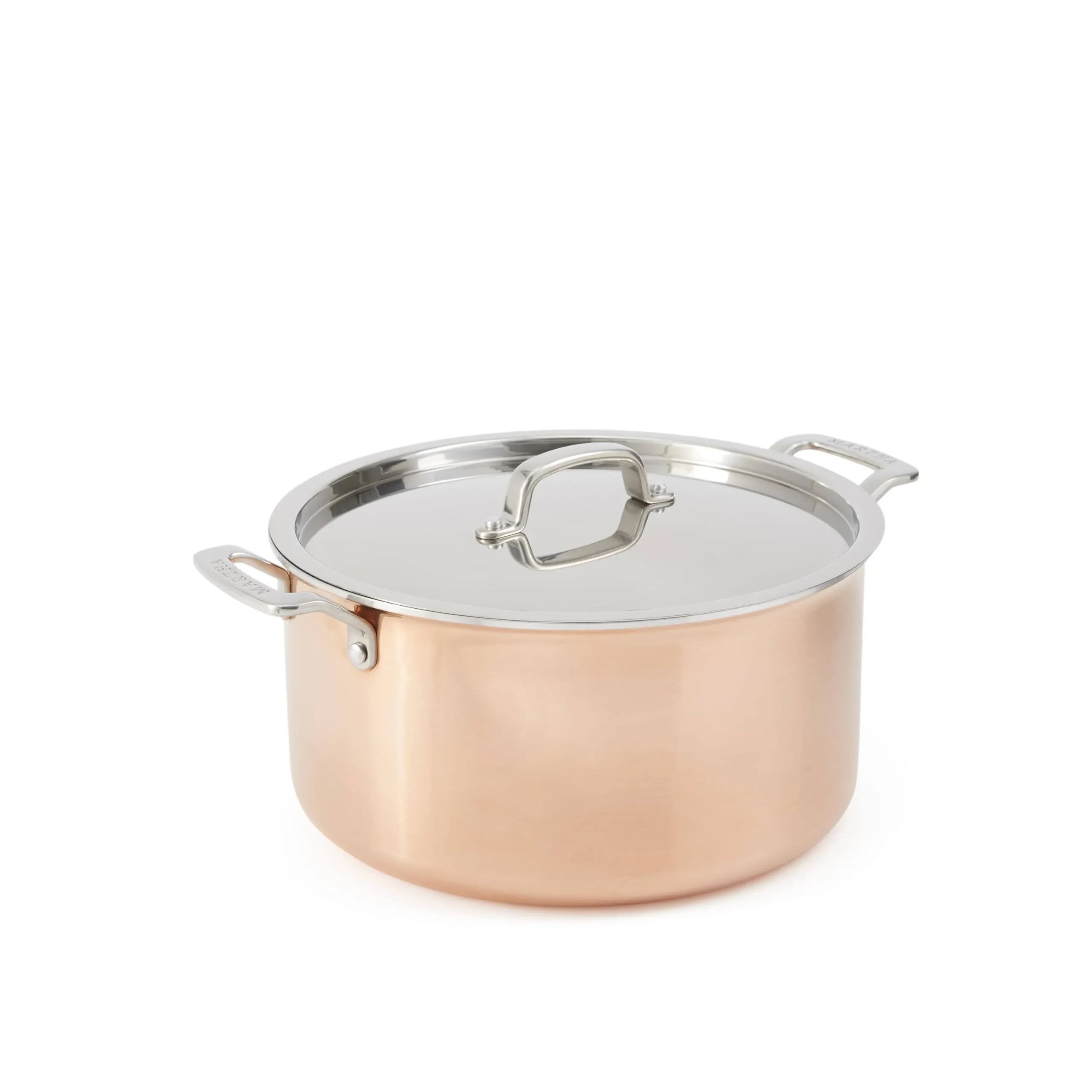 Stainless Steel 8 Qt Stock Pot With Lid In Copper