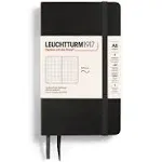 Leuchtturm A6 Softcover Notebook - Black - Dot Grid