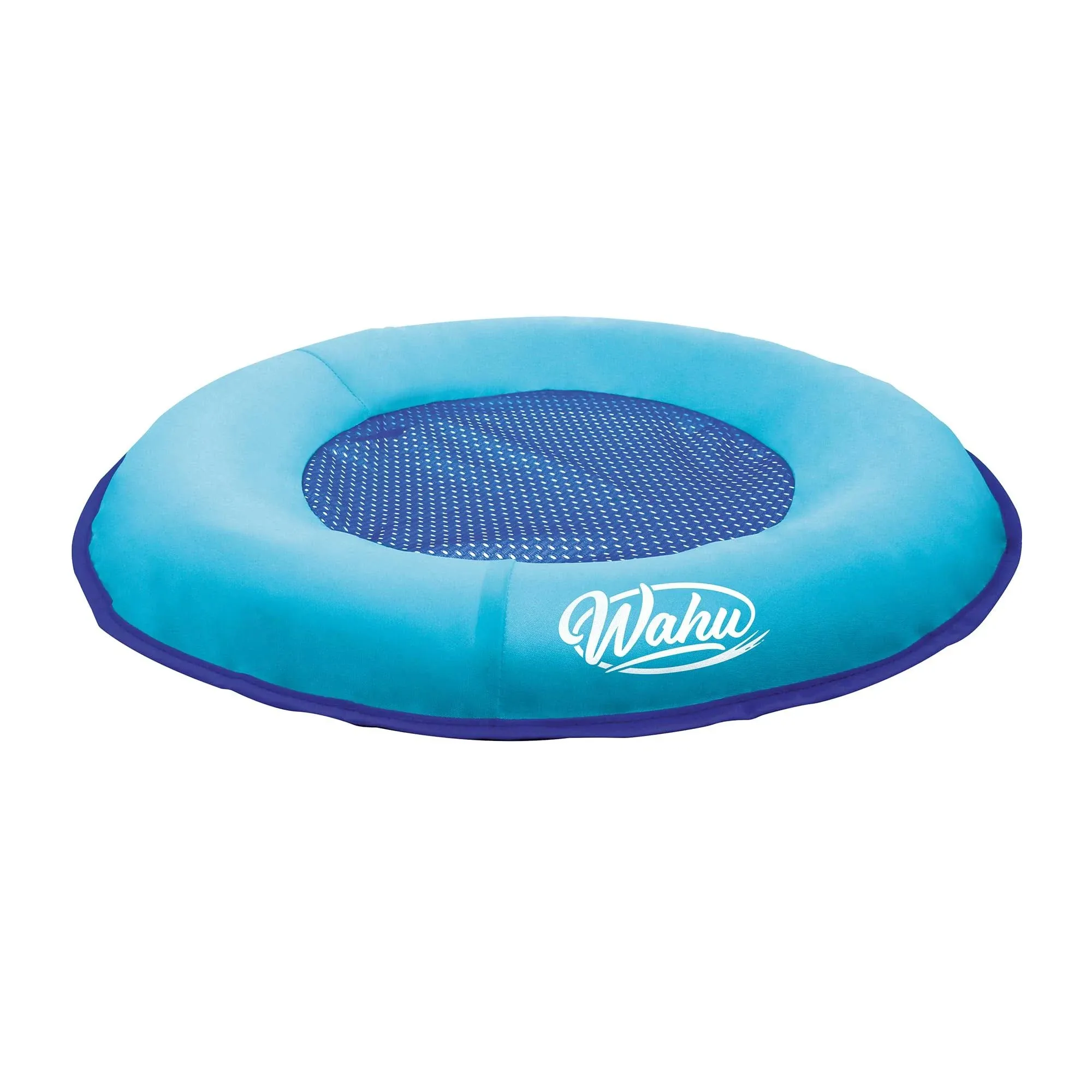 Wahu Hydro Pod Versatile Pool Float with Carrying Bag, 21" Round Portable Pool Float for Adults and Kids Ages 8+, Light Blue/Blue