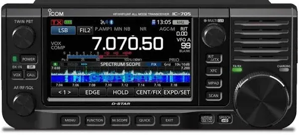 Icom IC-705 HF/VHF/UHF All Mode Portable QRP 5w/10w Transceiver