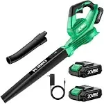 KIMO Cordless Leaf Blower, 2-In-1 20V Lithium Battery Leaf Vacuum, 150CFM Lightw